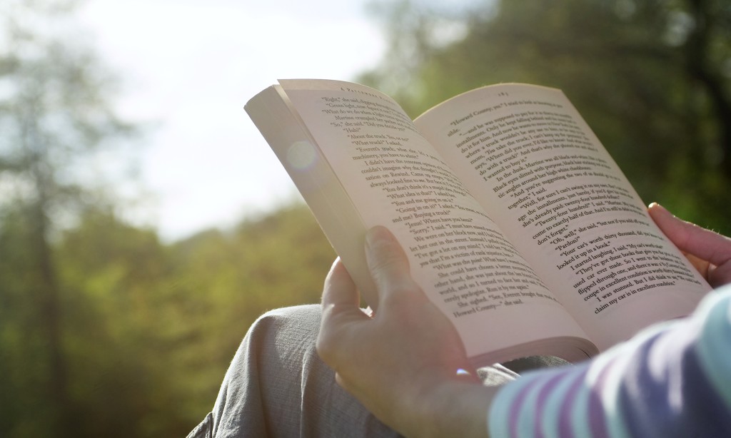 Woman reading a book